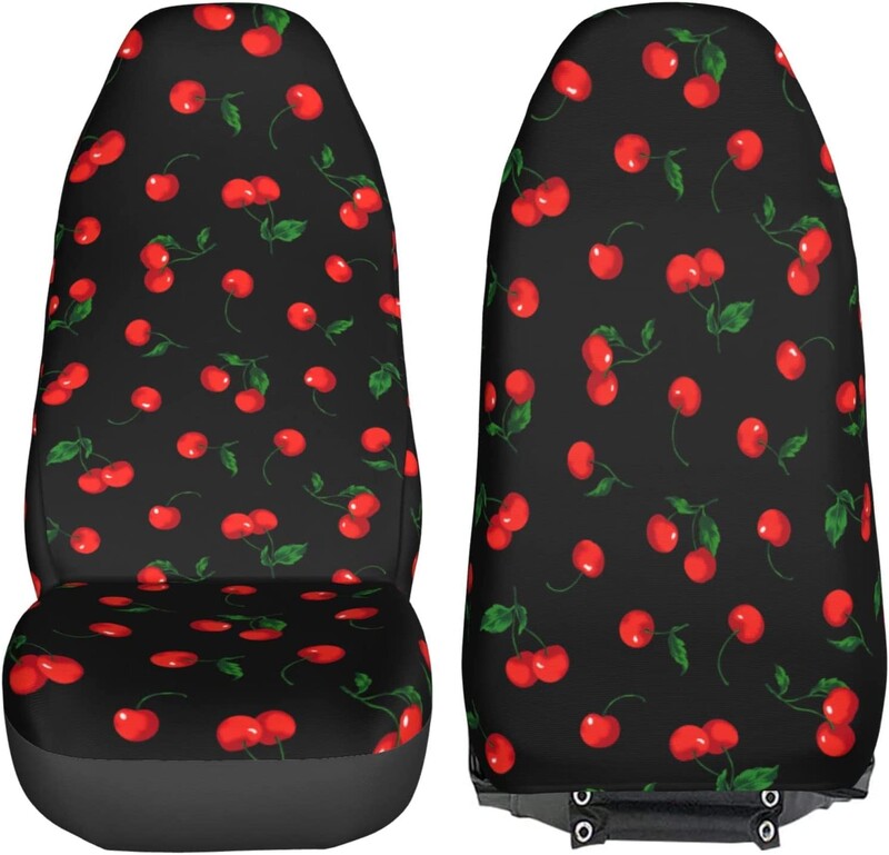 Set huse scaun auto Cherry Protector scaune fata vehiculului Accesorii interioare auto Protectoare Huse covoras auto Universal 2 buc