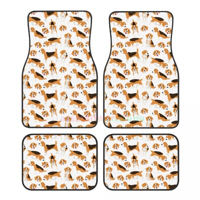 Dog 4PCS Crystal Velvet Covoraș pentru mașină pentru femei, Covoraș pentru podea pentru mașină anti-fouling Accesorii pentru interiorul mașinii