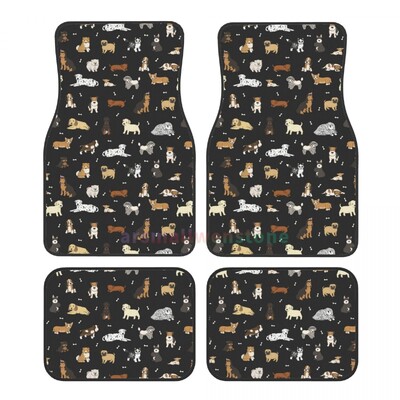 Dog 4PCS Crystal Velvet Covoraș pentru mașină pentru femei, Covoraș pentru podea pentru mașină anti-fouling Accesorii pentru interiorul mașinii