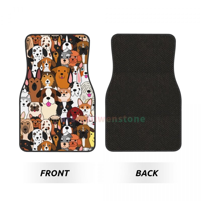 Dog 4PCS Crystal Velvet Covoraș pentru mașină pentru femei, Covoraș pentru podea pentru mașină anti-fouling Accesorii pentru interiorul mașinii
