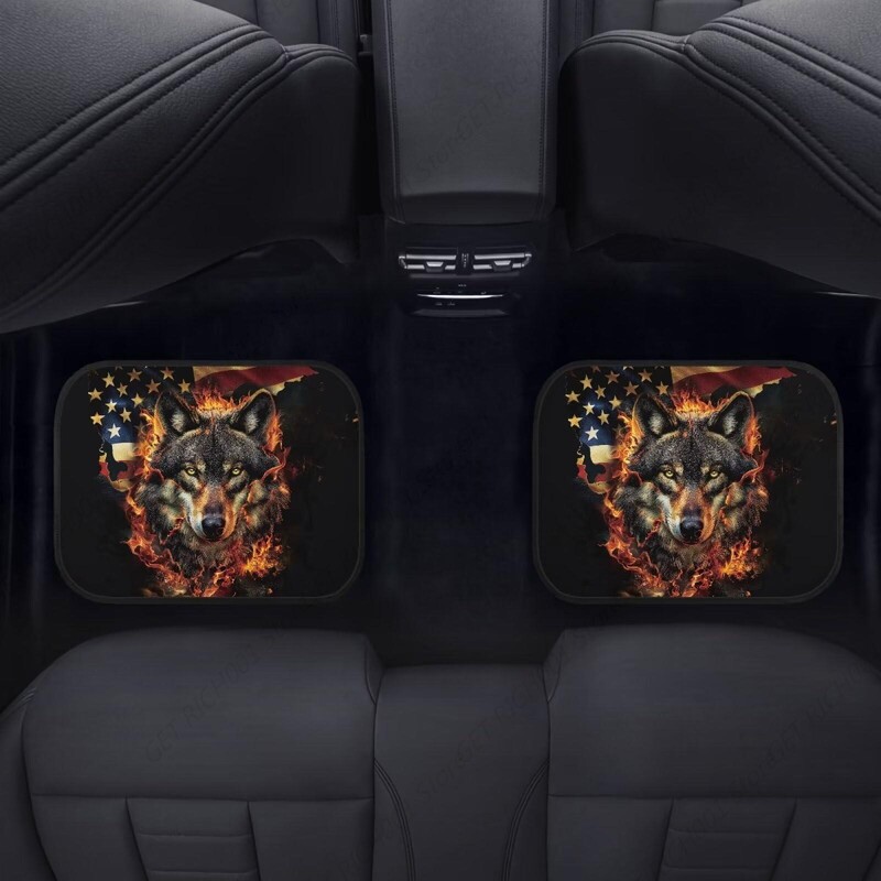 Covorașe de podea pentru mașină Cool Wolf Trend Set complet Covorașe de cauciuc pentru mașini, protecție interioară pentru orice vreme pentru față și spate