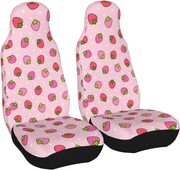 Huse scaune mașini roz căpșuni 2 buc Huse scaune auto Numai scaunele din față