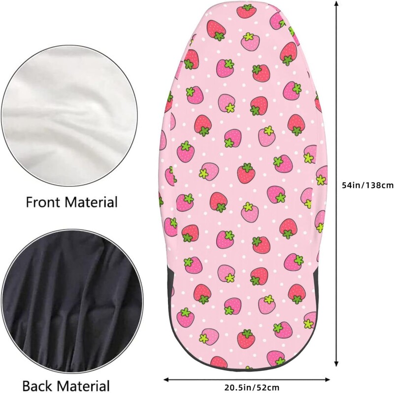 Huse scaune mașini roz căpșuni 2 buc Huse scaune auto Numai scaunele din față