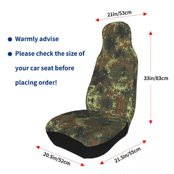 Καλύμματα καθισμάτων αυτοκινήτου Flecktarn Camo Universal Universal Fit for SUV Sedan Military Army Camouflage Bucket Seat Protector Cover