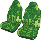 Huse pentru scaune de mașină St. Patrick's Day Green Protector universal pentru scaune față auto potrivite pentru mașină SUV Sedan camion