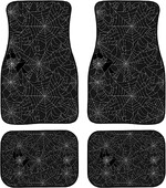 Pachet de 4 covoraș pentru mașină cu imprimeu Pânză de păianjen pentru femei și bărbați Decor mașină de Halloween