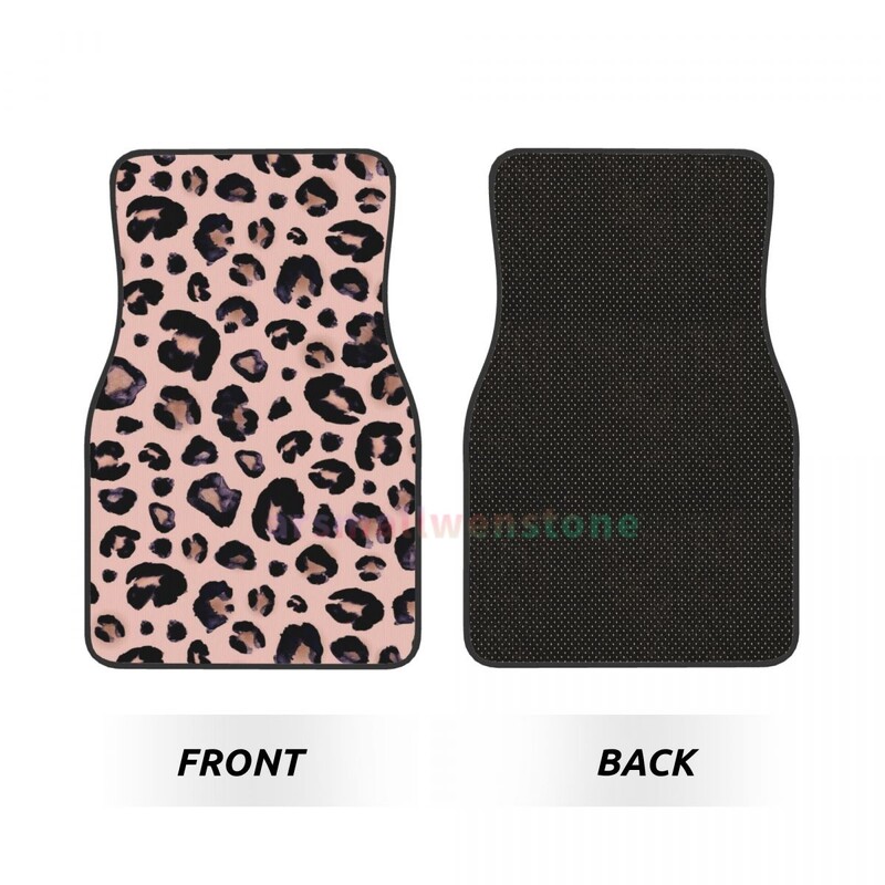 Leopard 4PCS Crystal Velvet ženska podna prostirka za automobile, podna prostirka za automobil protiv obraštanja Dodaci za unutrašnjost automobila