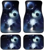 Covorașe decorative pentru podea pentru mașină Panda Print Anti-alunecare Covor de podea pentru mașină cu potrivire universală Cel mai bun pentru mașină SUV Camion Van