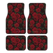 Rose 4PCS Crystal Velvet sieviešu automašīnu grīdas paklājiņš, pretapaugšanas auto grīdas paklājiņš automašīnu salona piederumi
