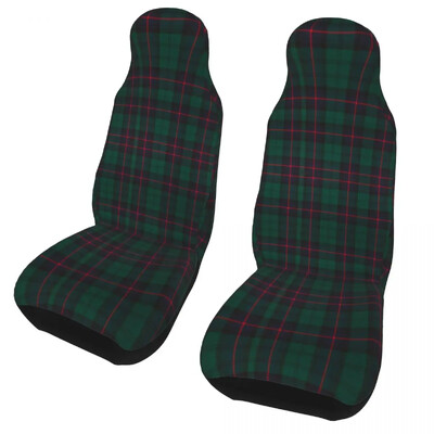 Huse universale pentru scaune auto personalizate în carouri, verde tartan, potrivite pentru mașini, camioane, SUV sau furgonete, cu textura pentru husă auto, 2 buc.