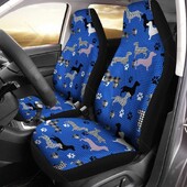 Husă pentru scaun auto Labele de teckel cu animale Imprimeu drăguț pentru femei, fete, covoraș decorativ pentru auto, potrivire universală pentru mașină SUV Sedan