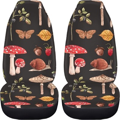 Laukinių grybų automobilių sėdynių užvalkalų rinkiniai Universalūs automobiliniai pagalvėlės apsauginiai plaunami užvalkalai Universalūs transporto priemonių grybų automobilių priedai