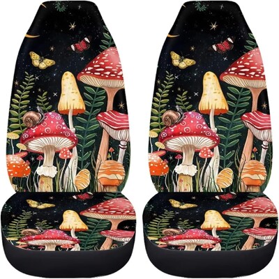 Laukinių grybų automobilių sėdynių užvalkalų rinkiniai Universalūs automobiliniai pagalvėlės apsauginiai plaunami užvalkalai Universalūs transporto priemonių grybų automobilių priedai