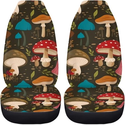 Laukinių grybų automobilių sėdynių užvalkalų rinkiniai Universalūs automobiliniai pagalvėlės apsauginiai plaunami užvalkalai Universalūs transporto priemonių grybų automobilių priedai