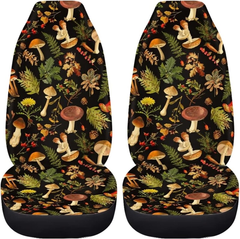 Laukinių grybų automobilių sėdynių užvalkalų rinkiniai Universalūs automobiliniai pagalvėlės apsauginiai plaunami užvalkalai Universalūs transporto priemonių grybų automobilių priedai