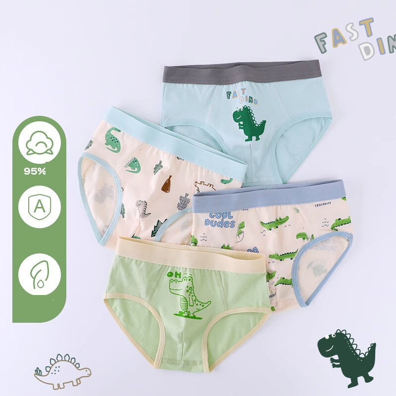 Berniukų apatinis trikotažas, vaikiška A klasė, berniukų grynos medvilnės boksai, vidutinės ir didelės vaikiškos trikampės animacinės kelnės, vientisas pristatymas