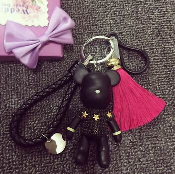 2021 Fashion Bomgom Tassels Cartoon Popobe Gloomy Bear Μπρελόκ Χαριτωμένη θήκη γούρι τσάντας Μπρελόκ από ρητίνη κινουμένων σχεδίων