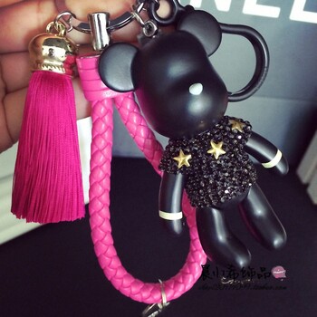 2021 Fashion Bomgom Tassels Cartoon Popobe Gloomy Bear Μπρελόκ Χαριτωμένη θήκη γούρι τσάντας Μπρελόκ από ρητίνη κινουμένων σχεδίων