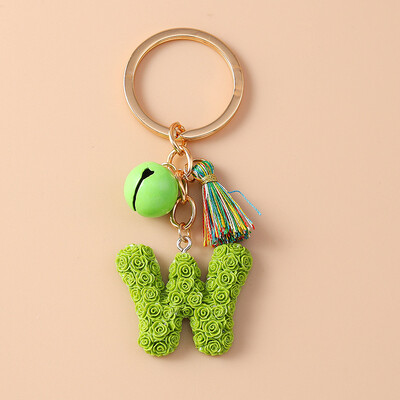 Breloc cu clopoțel cu litere colorate la modă pentru suport de cheie de mașină Femei Bărbați Poșetă de mână pandantiv Breloc Accesorii Bijuterii DIY Cadouri