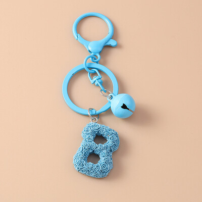 Breloc cu clopoțel cu litere colorate la modă pentru suport de cheie de mașină Femei Bărbați Poșetă de mână pandantiv Breloc Accesorii Bijuterii DIY Cadouri