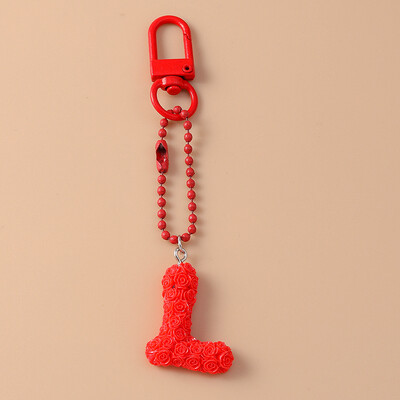 Breloc cu clopoțel cu litere colorate la modă pentru suport de cheie de mașină Femei Bărbați Poșetă de mână pandantiv Breloc Accesorii Bijuterii DIY Cadouri