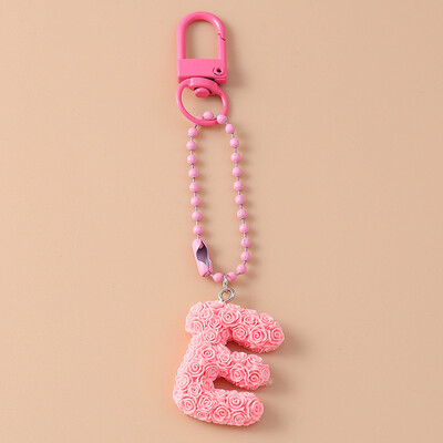 Breloc cu clopoțel cu litere colorate la modă pentru suport de cheie de mașină Femei Bărbați Poșetă de mână pandantiv Breloc Accesorii Bijuterii DIY Cadouri