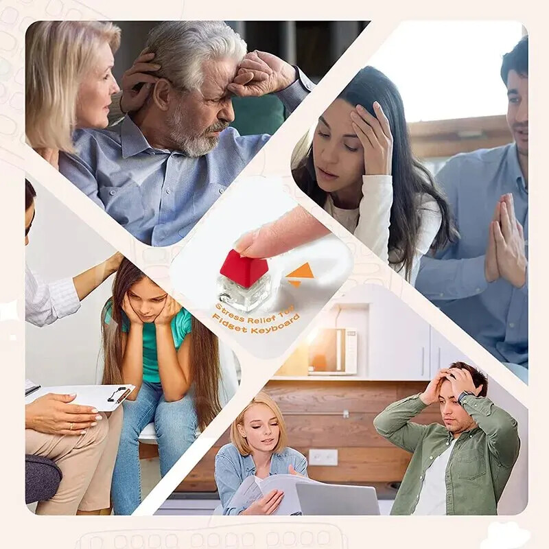 Ключодържател с копчета Ключодържател за декомпресия Механична клавиатура Бутон Ключодържател Ключодържател на върха на пръста Ключодържател Висулка Антистрес играчка