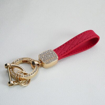 PU ādas automašīnas atslēgu piekariņu kulons spīdīgs kristāla atslēgu piekariņa ķēdes turētājs auto somas piederumu dāvanai augstas kvalitātes izturīgs atslēgu piekariņš