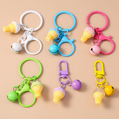 Jauki pārtikas atslēgu piekariņi sveķu vasaras saldējuma čaumalu atslēgu piekari sievietēm vīriešiem automašīnu atslēgu rokassomu kulonu atslēgu piekariņi DIY aksesuāri