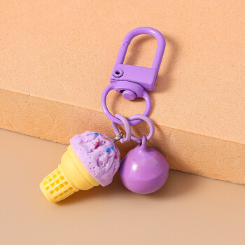 Cute Food Keychain Resin Summer παγωτό μπρελόκ για γυναίκες Ανδρικές τσάντες με κλειδί αυτοκινήτου Κρεμαστό μπρελόκ Μπρελόκ Αξεσουάρ DIY