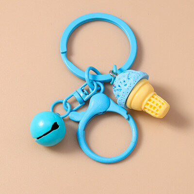 Jauki pārtikas atslēgu piekariņi sveķu vasaras saldējuma čaumalu atslēgu piekari sievietēm vīriešiem automašīnu atslēgu rokassomu kulonu atslēgu piekariņi DIY aksesuāri