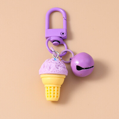 Jauki pārtikas atslēgu piekariņi sveķu vasaras saldējuma čaumalu atslēgu piekari sievietēm vīriešiem automašīnu atslēgu rokassomu kulonu atslēgu piekariņi DIY aksesuāri