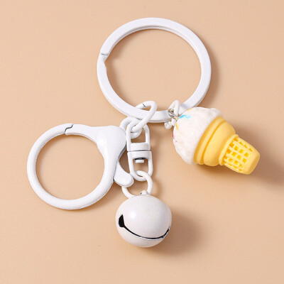 Jauki pārtikas atslēgu piekariņi sveķu vasaras saldējuma čaumalu atslēgu piekari sievietēm vīriešiem automašīnu atslēgu rokassomu kulonu atslēgu piekariņi DIY aksesuāri