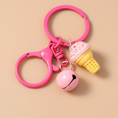 Jauki pārtikas atslēgu piekariņi sveķu vasaras saldējuma čaumalu atslēgu piekari sievietēm vīriešiem automašīnu atslēgu rokassomu kulonu atslēgu piekariņi DIY aksesuāri