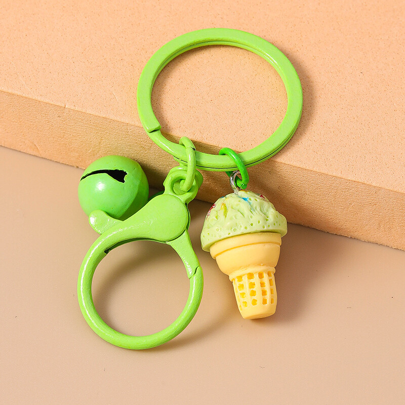 Jauki pārtikas atslēgu piekariņi sveķu vasaras saldējuma čaumalu atslēgu piekari sievietēm vīriešiem automašīnu atslēgu rokassomu kulonu atslēgu piekariņi DIY aksesuāri