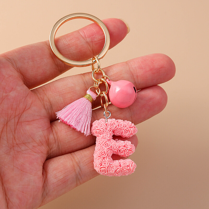 Jauks angļu burtu zvana burtu atslēgu piekariņš sievietēm vīriešiem automašīnu atslēgu turētājs rokassomu kulons atslēgu piekari Piederumi DIY rotaslietas dāvanas