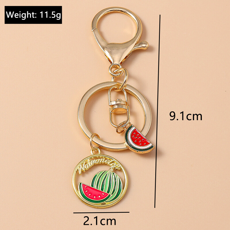 Mīlīgs augļu arbūzu vīnogu atslēgu piekariņš automašīnas atslēgu turētājam sievietēm vīriešiem rokassomu kulonu atslēgu piekari Aksesuāri DIY rotaslietas dāvanas