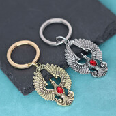 Nedar Beautiful Phoenix Bird Aripă de înger Breloc pandantiv Breloc Vultur Zircon Roșu Femei Bărbați Bijuterii Cadouri unice Brelocuri