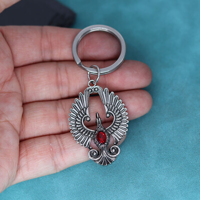 Nedar Beautiful Phoenix Bird Aripă de înger Breloc pandantiv Breloc Vultur Zircon Roșu Femei Bărbați Bijuterii Cadouri unice Brelocuri