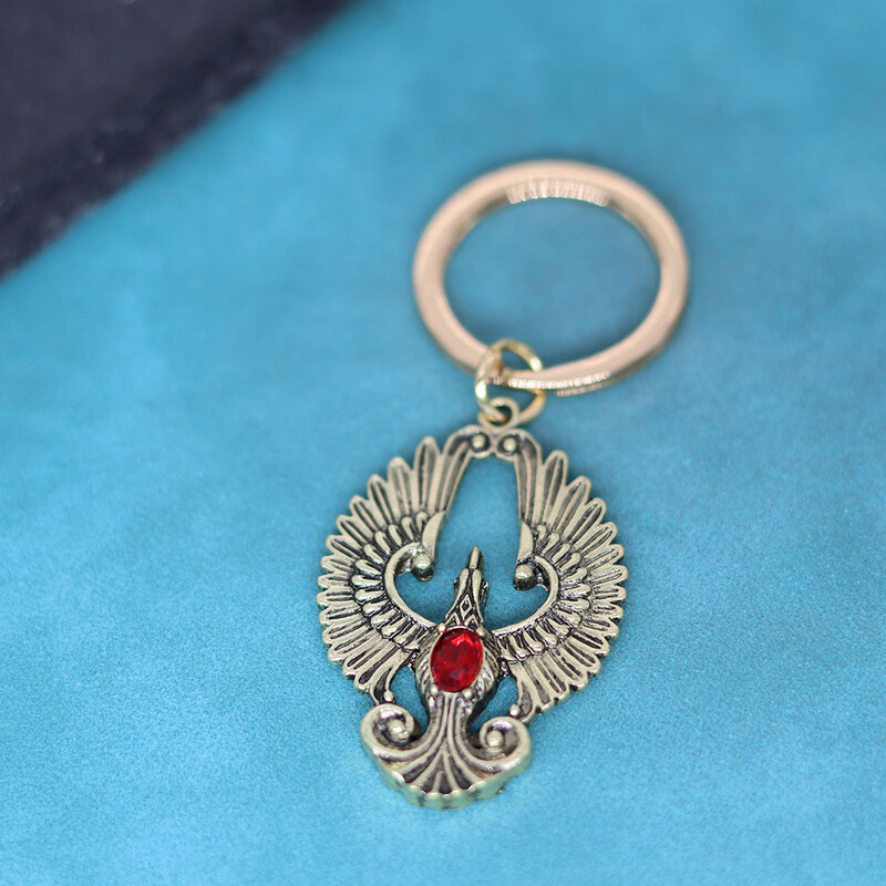 Nedar Beautiful Phoenix Bird Aripă de înger Breloc pandantiv Breloc Vultur Zircon Roșu Femei Bărbați Bijuterii Cadouri unice Brelocuri