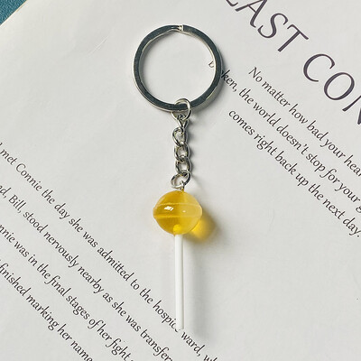 1 buc/3 buc brelocuri cu bomboane acadele multicolore pentru femei prietene drăguț creativ amuzant 3D brelocuri alimentare cutie de geanți bijuterii pentru chei de mașină