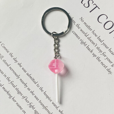 1 buc/3 buc brelocuri cu bomboane acadele multicolore pentru femei prietene drăguț creativ amuzant 3D brelocuri alimentare cutie de geanți bijuterii pentru chei de mașină
