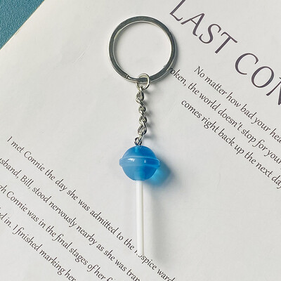 1 buc/3 buc brelocuri cu bomboane acadele multicolore pentru femei prietene drăguț creativ amuzant 3D brelocuri alimentare cutie de geanți bijuterii pentru chei de mașină