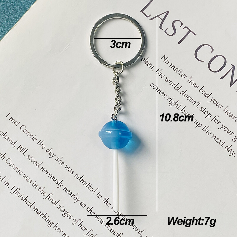 1 buc/3 buc brelocuri cu bomboane acadele multicolore pentru femei prietene drăguț creativ amuzant 3D brelocuri alimentare cutie de geanți bijuterii pentru chei de mașină