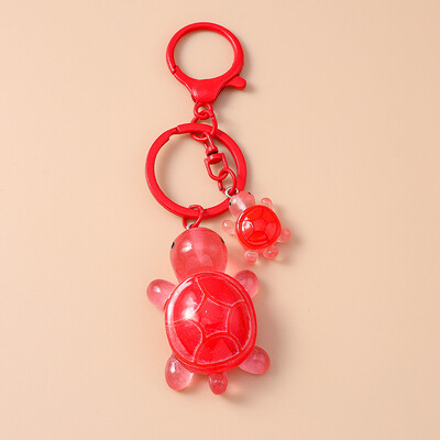 Breloc cu broasca testoasa animala din rasina colorata la moda pentru femei barbati chei masina geanta de mana pandantiv brelocuri bricolaj accesorii bijuterii