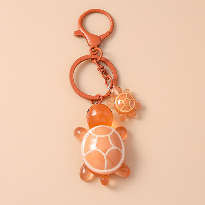 Breloc cu broasca testoasa animala din rasina colorata la moda pentru femei barbati chei masina geanta de mana pandantiv brelocuri bricolaj accesorii bijuterii