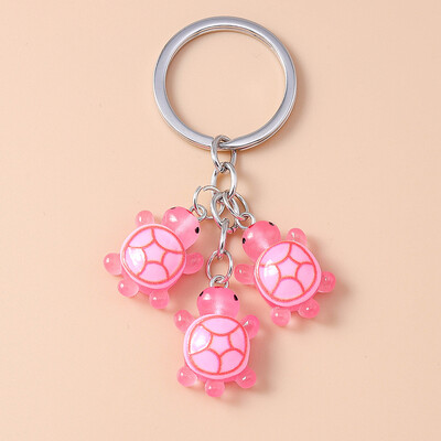 Breloc cu broasca testoasa animala din rasina colorata la moda pentru femei barbati chei masina geanta de mana pandantiv brelocuri bricolaj accesorii bijuterii