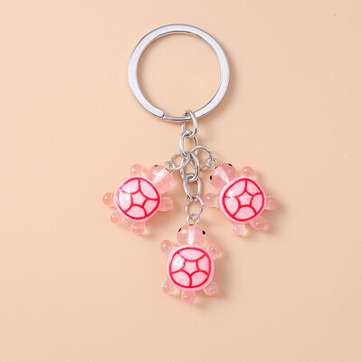 Breloc cu broasca testoasa animala din rasina colorata la moda pentru femei barbati chei masina geanta de mana pandantiv brelocuri bricolaj accesorii bijuterii