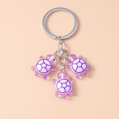 Breloc cu broasca testoasa animala din rasina colorata la moda pentru femei barbati chei masina geanta de mana pandantiv brelocuri bricolaj accesorii bijuterii