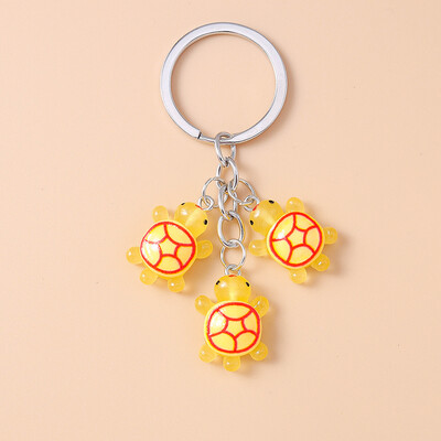 Breloc cu broasca testoasa animala din rasina colorata la moda pentru femei barbati chei masina geanta de mana pandantiv brelocuri bricolaj accesorii bijuterii